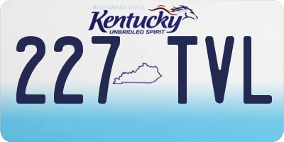 KY license plate 227TVL