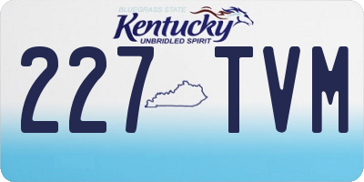 KY license plate 227TVM
