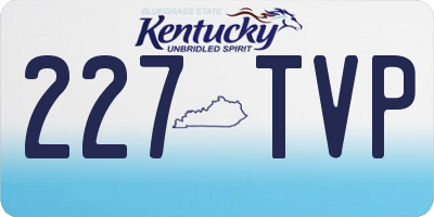 KY license plate 227TVP