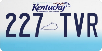 KY license plate 227TVR