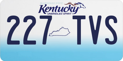 KY license plate 227TVS