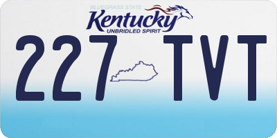 KY license plate 227TVT
