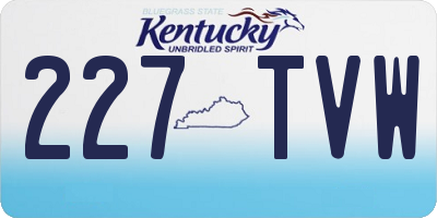 KY license plate 227TVW