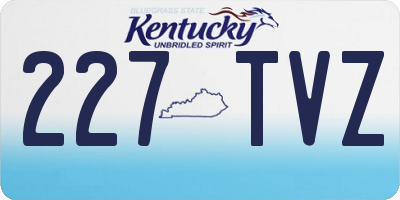KY license plate 227TVZ
