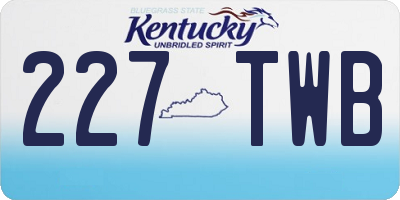 KY license plate 227TWB