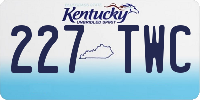 KY license plate 227TWC