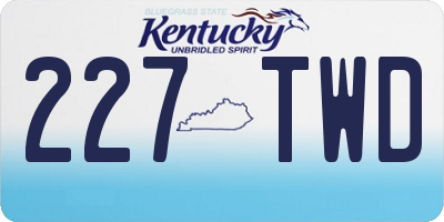 KY license plate 227TWD