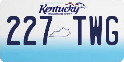 KY license plate 227TWG