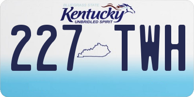 KY license plate 227TWH