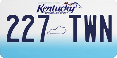 KY license plate 227TWN