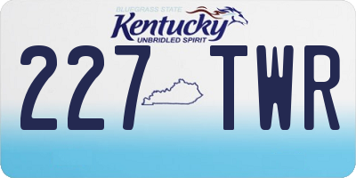 KY license plate 227TWR