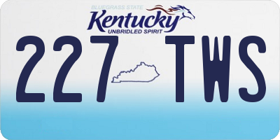 KY license plate 227TWS