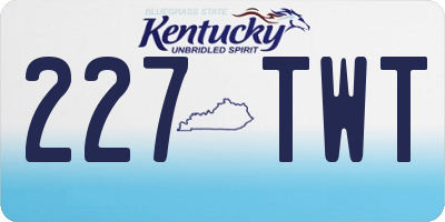 KY license plate 227TWT