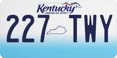 KY license plate 227TWY