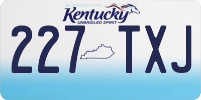 KY license plate 227TXJ