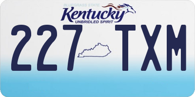 KY license plate 227TXM