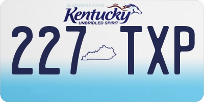 KY license plate 227TXP