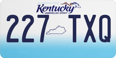 KY license plate 227TXQ