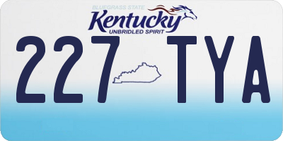 KY license plate 227TYA