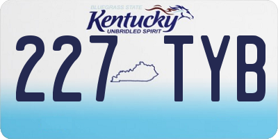 KY license plate 227TYB