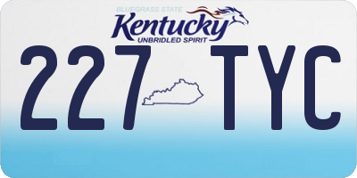 KY license plate 227TYC