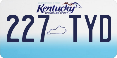 KY license plate 227TYD
