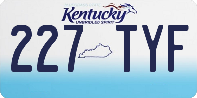 KY license plate 227TYF