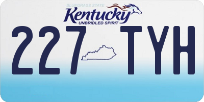 KY license plate 227TYH