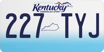 KY license plate 227TYJ