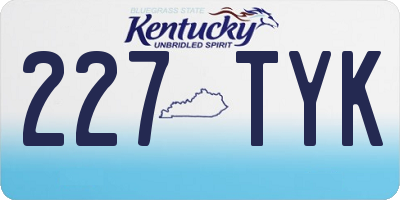 KY license plate 227TYK