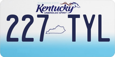 KY license plate 227TYL