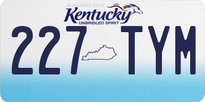 KY license plate 227TYM