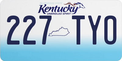 KY license plate 227TYO