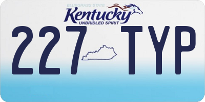 KY license plate 227TYP
