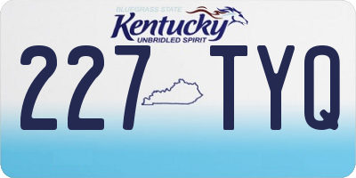 KY license plate 227TYQ