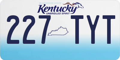KY license plate 227TYT