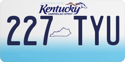 KY license plate 227TYU