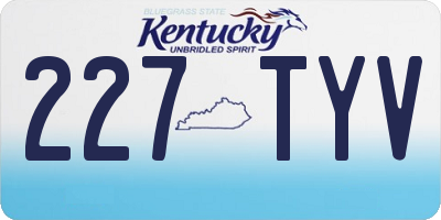 KY license plate 227TYV