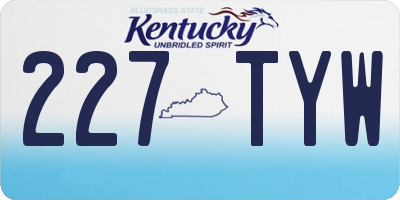 KY license plate 227TYW