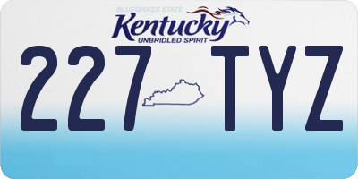 KY license plate 227TYZ