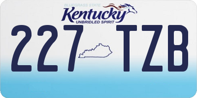 KY license plate 227TZB