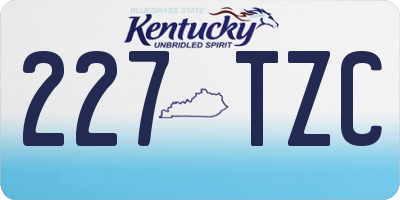 KY license plate 227TZC