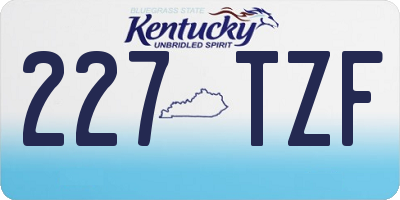 KY license plate 227TZF