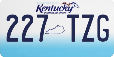 KY license plate 227TZG