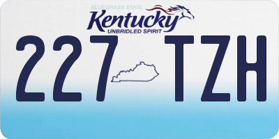 KY license plate 227TZH