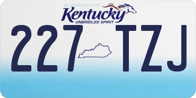 KY license plate 227TZJ