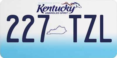 KY license plate 227TZL