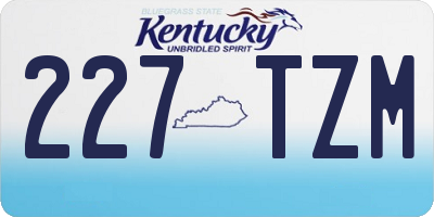 KY license plate 227TZM