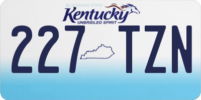 KY license plate 227TZN