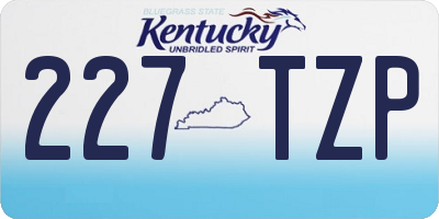 KY license plate 227TZP